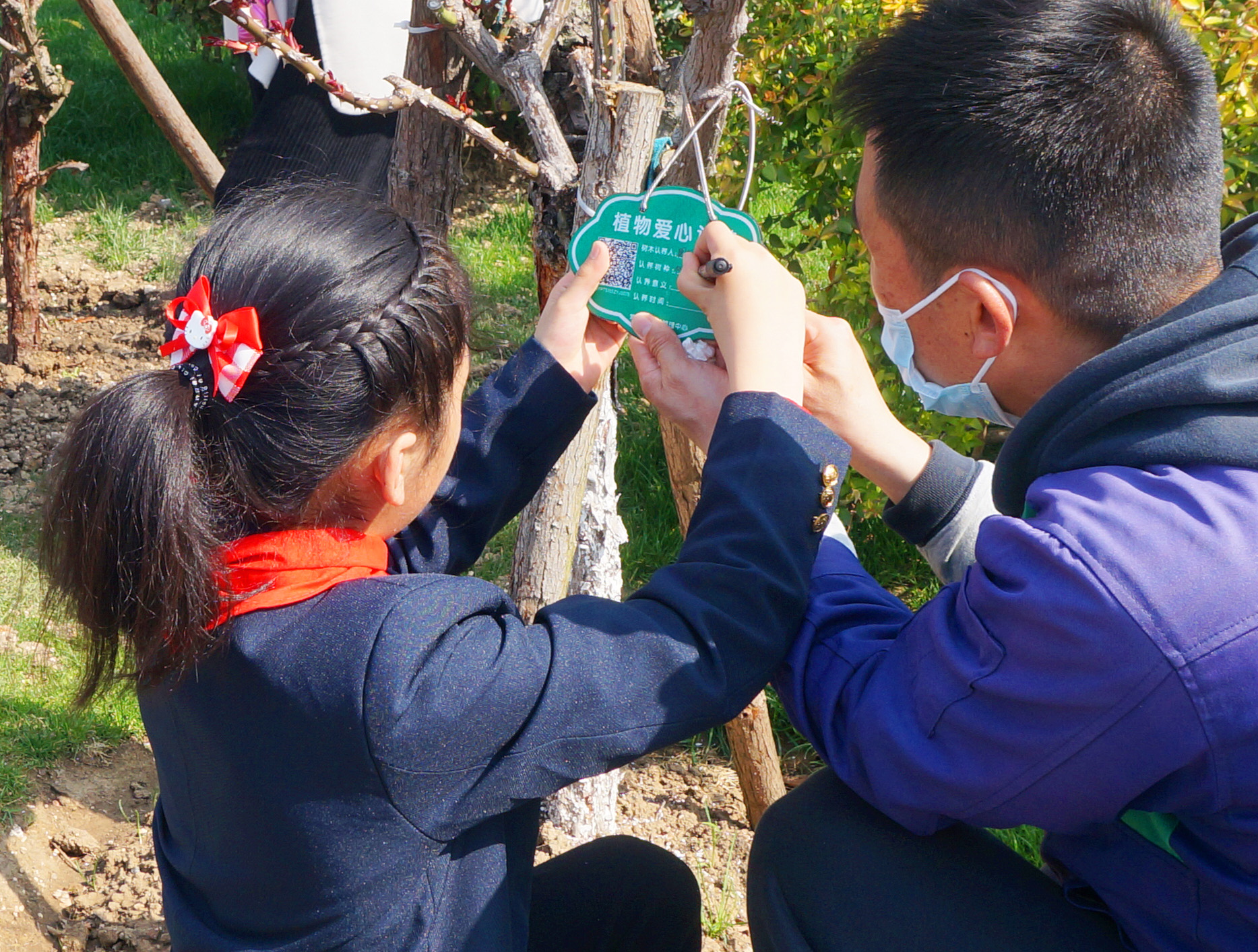 愛綠護綠我最棒我與小樹共成長樹木認養活動在紫荊公園成功舉行